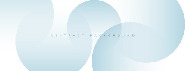Wall Mural - white blue circles abstract background. geometric banner design.