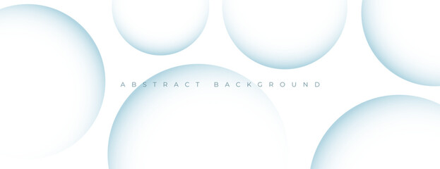 Wall Mural - white blue circles pattern background