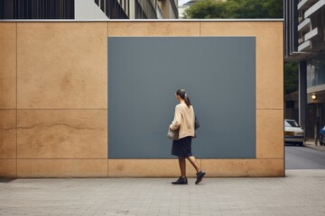 Canvas Print - Wall walking architecture building.