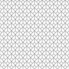 Canvas Print - Black White Linear Geometric Seamless Pattern