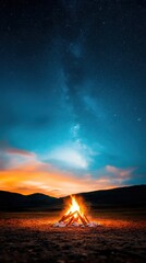 Wall Mural - a cozy gathering of friends around a bonfire on a beach, roasting marshmallows and sharing stories u