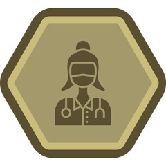 Sticker - Female Surgeon Icon Design