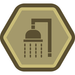 Wall Mural - Shower Icon Design