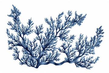 Wall Mural - Antique of coral leaf drawing sketch pattern.