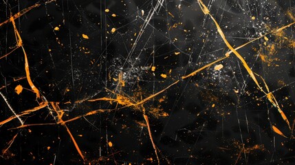 Canvas Print - Orange paint splatters