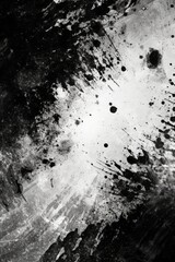 Poster - Black & white splatters