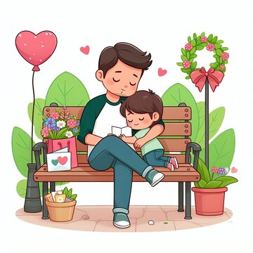 father Day text vector art 