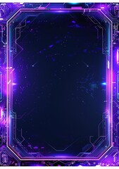 Wall Mural - Purple neon frame