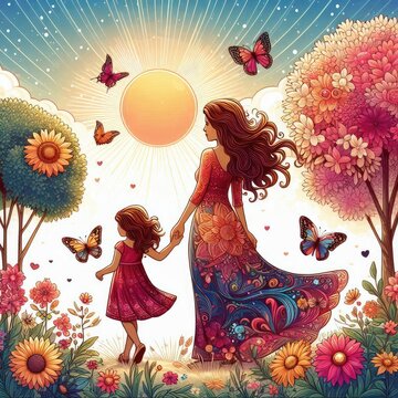 mother Day text vector art 