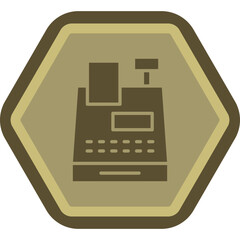 Sticker - Cash Register Icon Design