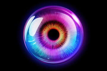 Poster - A eye icon iridescent purple iris accessories.