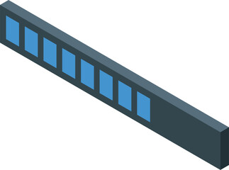 Poster - Loading bar showing progress status isometric icon