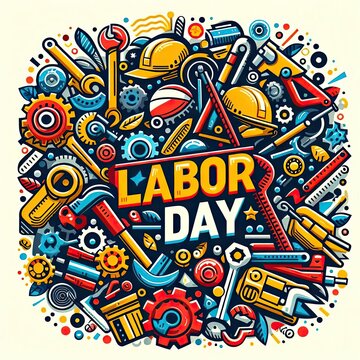 Labor Day  text vector art 