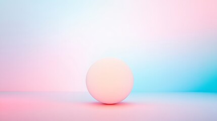 Wall Mural - Sphere on pink and blue gradient background