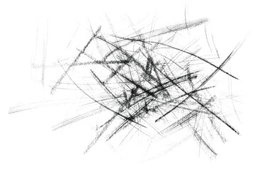 dark scribbles isolated on white or transparent png