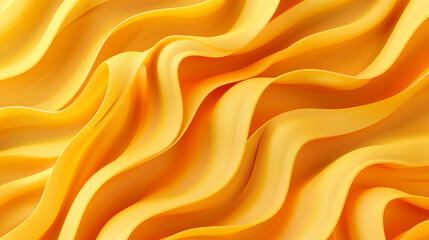 Wall Mural - Spaghetti abstract geometric pattern. A yellow background with a yellow line that is curvy and wavy
