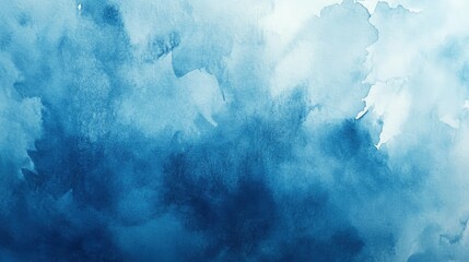 Blue light watercolor background, texture paper , ai