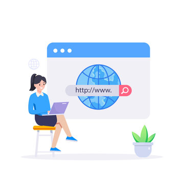 Illustration vector graphic of www concept