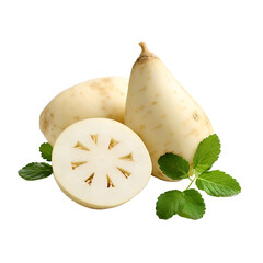 Wall Mural - Jicama isolated on transparent background