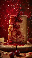 Poster - Cheese with Cherry Sauce.