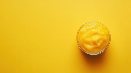 Wall Mural - Close Up of Yellow Dessert in Glass Bowl.