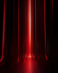 Wall Mural - Red abstract background with glowing rays and dynamic light effects