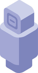 Poster - Usb cable being plugged into a device port in an isometric view