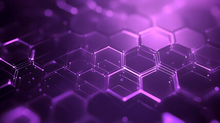 Wall Mural - Abstract purple technology hexagonal background