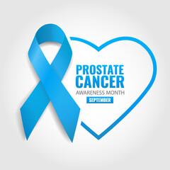 Vector Illustration of prostate cancer awareness month. Banner with Ribbon
