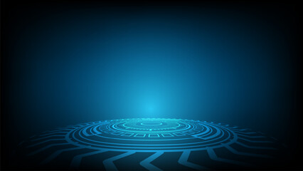 Aufkleber - Abstract technology background Hi-tech communication concept futuristic digital innovation background vector illustration, Bright circle and shine the light within.