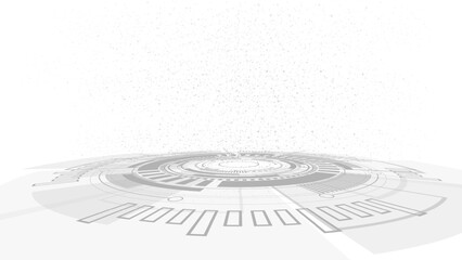 Aufkleber - gray background. Abstract technological background with various technological elements. Structure pattern technology backdrop. Vector illustration.	