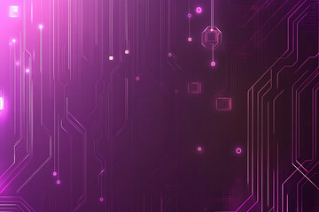 Abstract image of a circuit board with glowing lines and nodes on a pink gradient background. The intricate network of connections creates a modern, tech-inspired visual. Copy space available