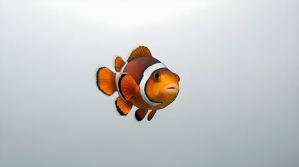 clown fish isolated on white background