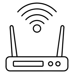 Wall Mural - Wifi router icon art vector illustration