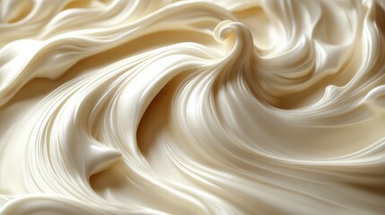 Canvas Print - Creamy Texture with Waves and Swirls