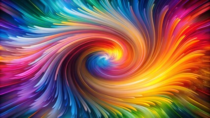 A mesmerizing swirling vortex of colors and shapes representing a burst of creative ideas