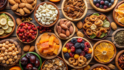 Canvas Print - dried fruits and nuts