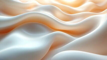 Wall Mural - Abstract wavy fabric in soft pastel colors