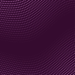 Wall Mural - Abstract background with waves and dots. Vector banner. Background for poster, card, brochure, booklet, flyer. Geometric element for design. Pink gradient. Purple color