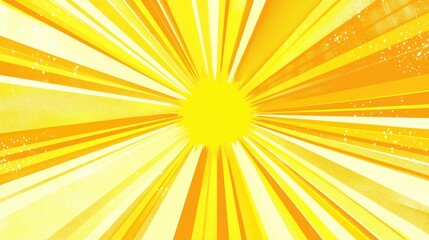 Wall Mural - yellow abstract background with light of sunburst. yellow starburst with halftone. sun ray retro bac