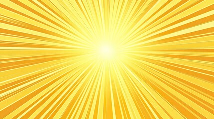 Yellow abstract background with light of sunburst. yellow starburst with halftone. sun ray retro background with flash