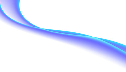 Blurred transparent gradient background. Elegant blue wavy line on Transparent png overlay background