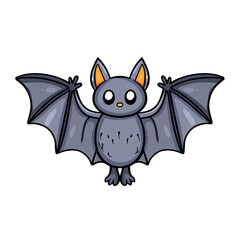 Sticker - Halloween bat vector drawing isolated on a transparent background 