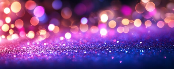 a stunning bokeh effect, the light and color create a sparkling background for the outdoor party, adding a beautiful blur and overlay to the celebration and festival design.