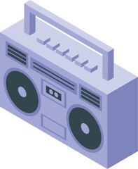 Poster - old fashioned boombox is playing music, bringing back memories of the days of cassette tapes
