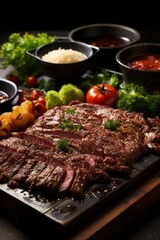 Yakiniku Grilled Wagyu Beef. Best For Banner, Flyer, and Poster