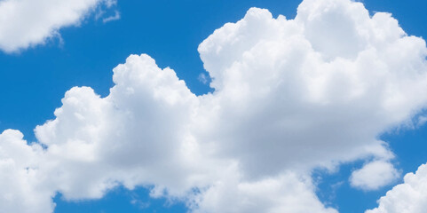 Wall Mural - Natural and cloudy fresh blue sky background. Natural sky beautiful blue and white texture background. blue sky with cloud. sky with white clouds as background or texture	