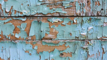 Wall Mural - Distressed wood texture with peeling paint and rough surface