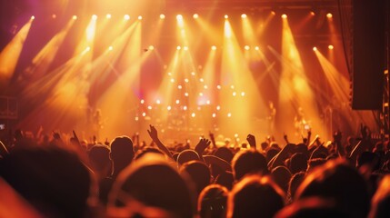 Poster - Energetic concert audience under vibrant stage lights