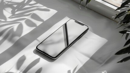 Poster - Mockup mobile phone with blank copy space screen